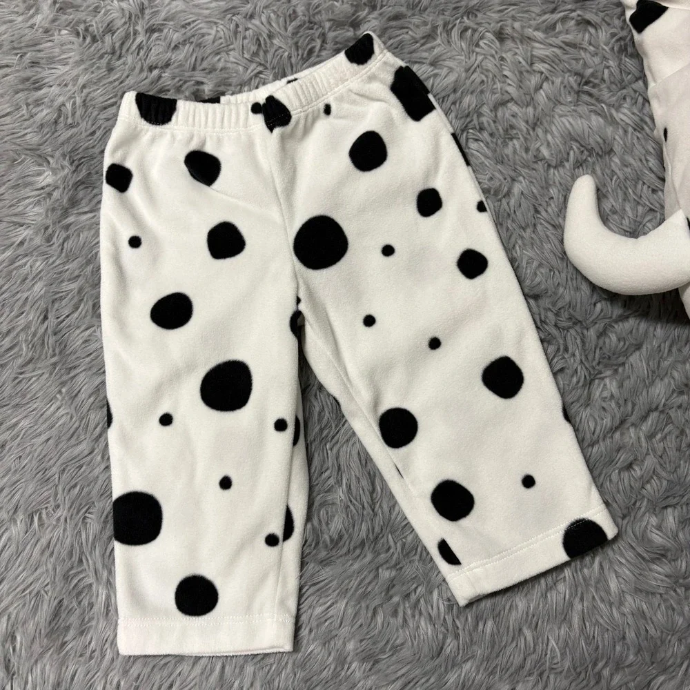 Carters Dalmatian Dog Costume Hooded Baby Infant 6-9 Months Soft Warm